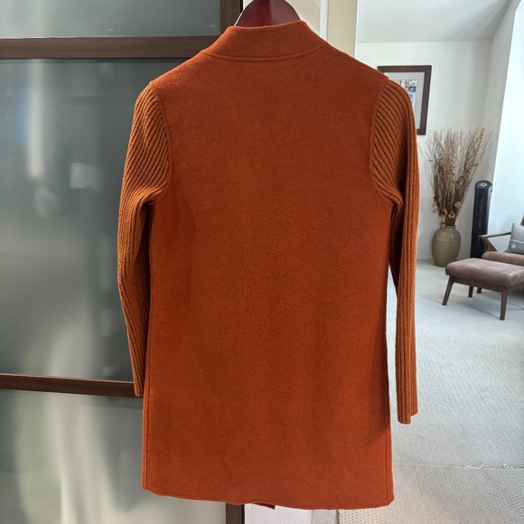 Kenneth Cole Wool Coat - Chestnut Brown / Burnt Orange Size PXS - Picture 7 of 13